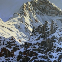 mount biddle seen from opabin plateau SOLD