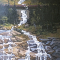 crossing the falls -diptych panel 2